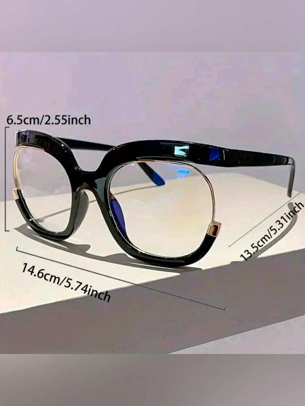 NEW Red Oversize Round Fashion Glasses